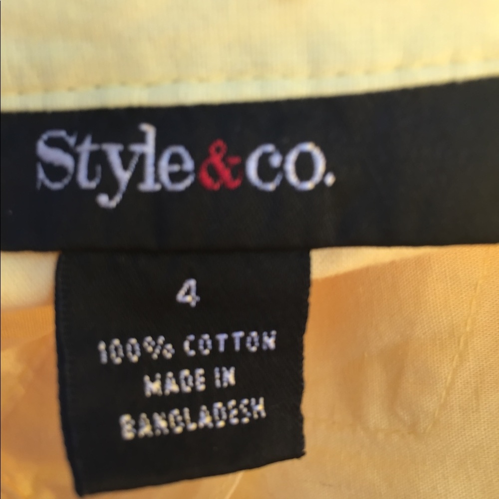 Style & Co. Classic button down shirt mellow yellow - Picture 2 of 9
